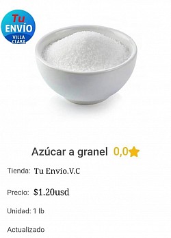 Azuxar blanca  $1.20usd