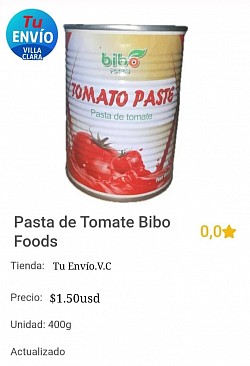 Pasta de tomate 1.50usd