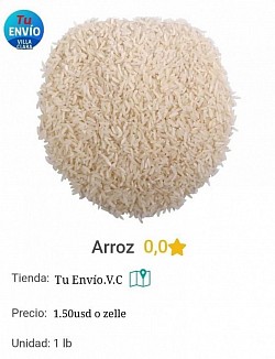 Arroz importado 1.50usd×lb