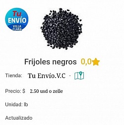 Frijol importado  2.50usd×lb